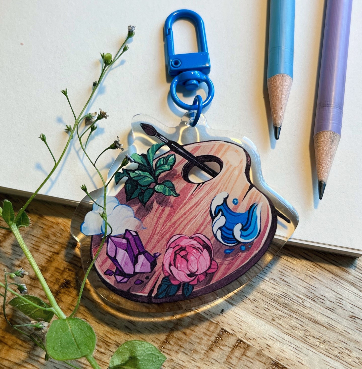 Earth Palette Acrylic Charm