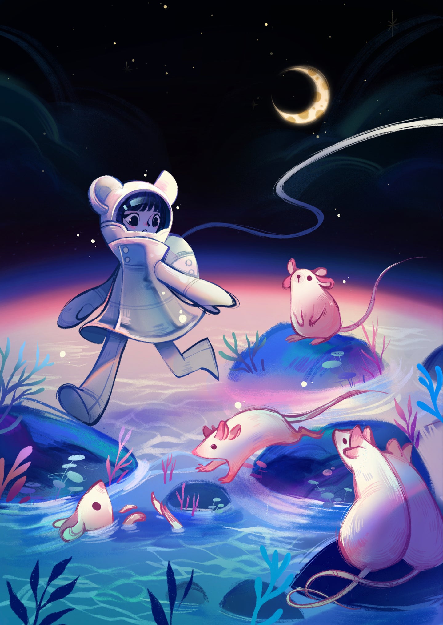 Planet Mouse Print