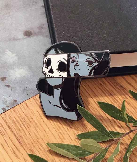 Memento Mori Enamel Pin