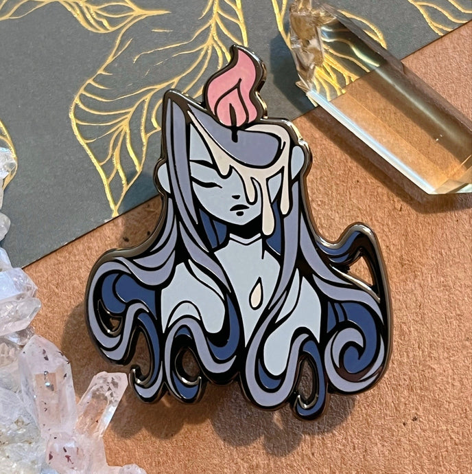 Candle Girl Enamel Pin