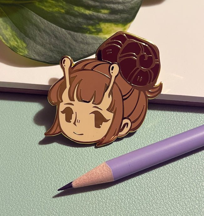 Snirl (Snail girl) Enamel Pin